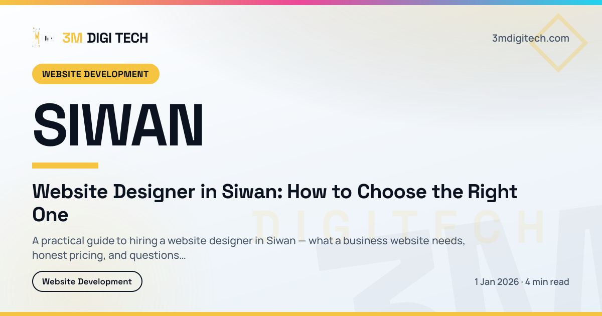 Website Designer in Siwan: How to Choose the Right One